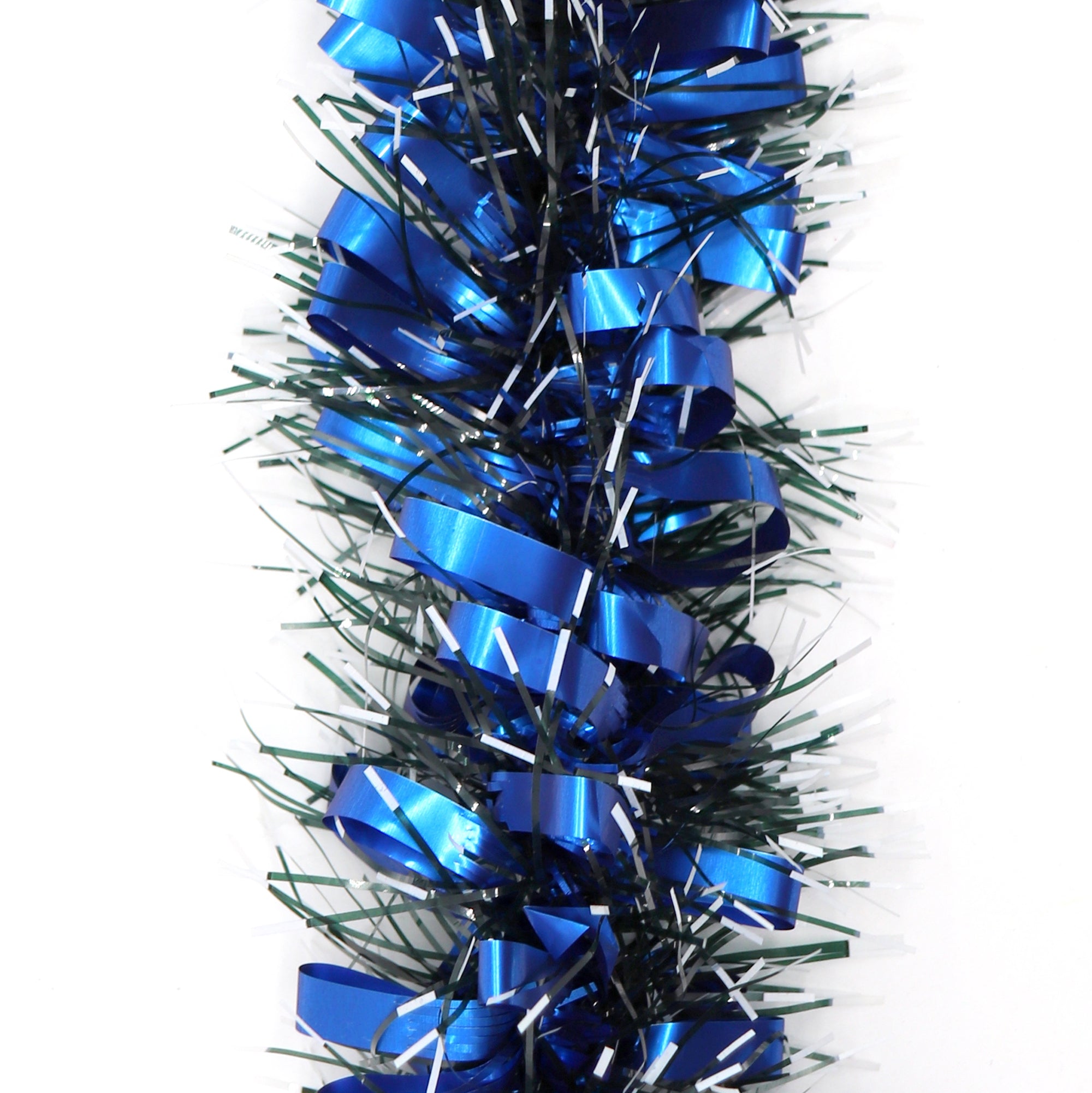 5x 2.5m Christmas Tinsel Xmas Garland Sparkly Snowflake Party Natural Home Decor, Bows (Black Blue) V474-453106