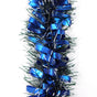 5x 2.5m Christmas Tinsel Xmas Garland Sparkly Snowflake Party Natural Home Decor, Bows (Black Blue) V474-453106