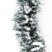 5x 2.5m Christmas Tinsel Xmas Garland Sparkly Snowflake Party Natural Home Decor, Bows (Silver Black) V474-453107