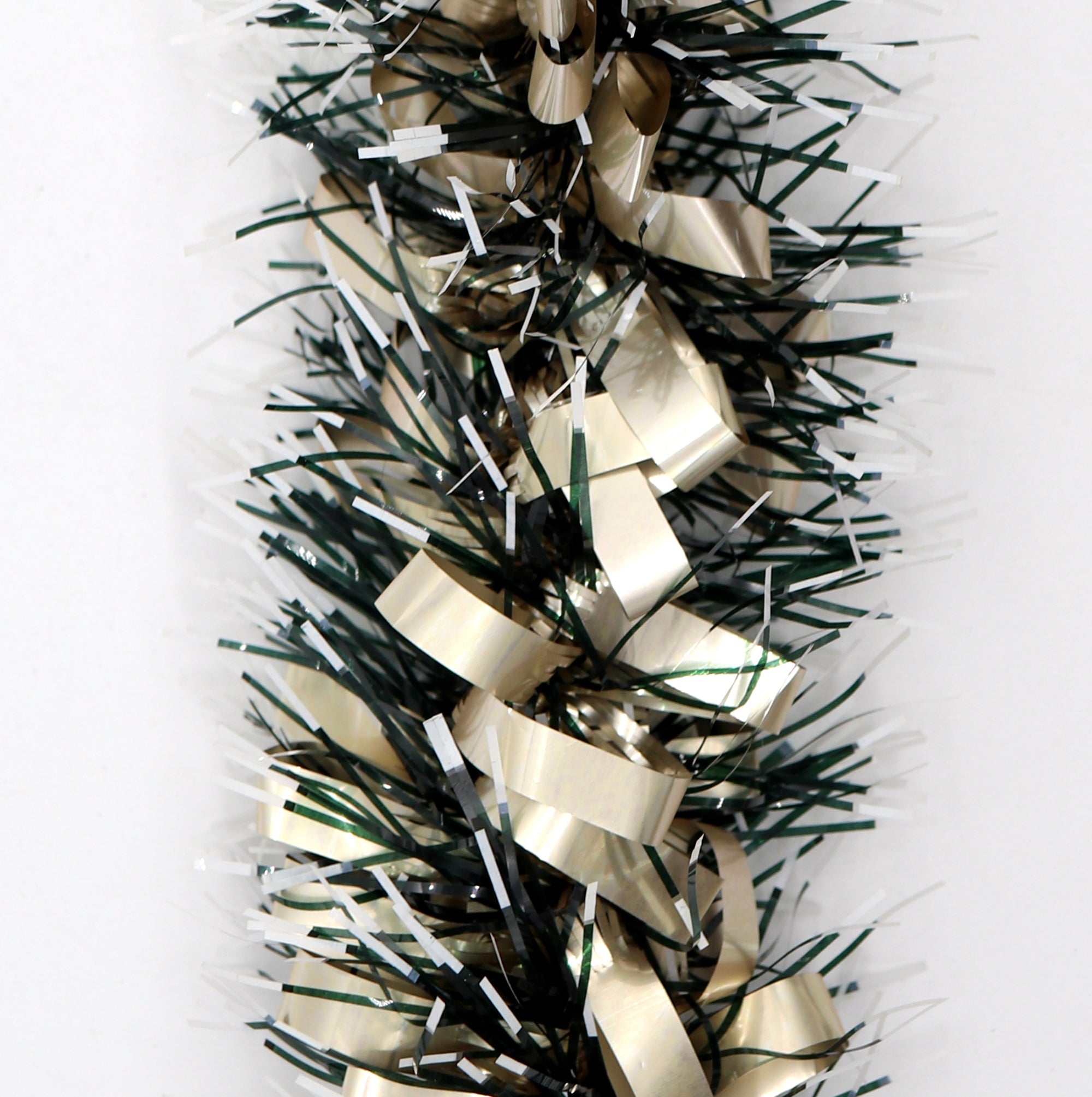 5x 2.5m Christmas Tinsel Xmas Garland Sparkly Snowflake Party Natural Home Decor, Bows (Black Gold) V474-453109