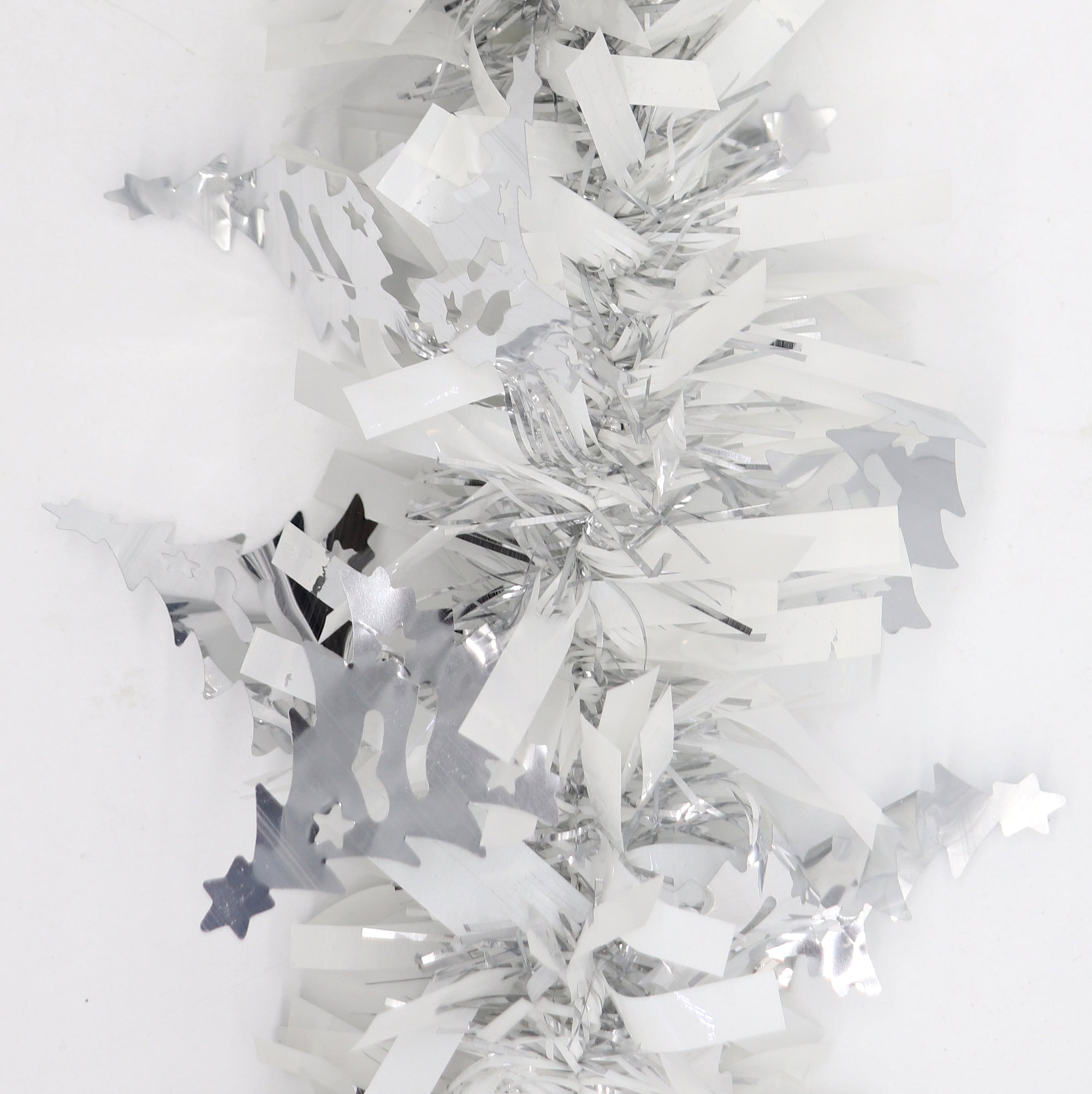 5x 2.5m Christmas Tinsel Xmas Garland Sparkly Snowflake Party Natural Home Decor, Trees (Silver) V474-453139