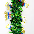 5x 2.5m Christmas Tinsel Xmas Garland Sparkly Snowflake Party Natural Home Decor, Bells (Green) V474-453152