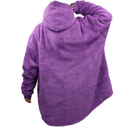 Oversized Soft Pullover Plain Hoodie Warm Fleece Blanket Plush Winter Sweatshirt, Grey w Beer Pocket, Adult V474-461988