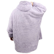 Oversized Soft Pullover Plain Hoodie Warm Fleece Blanket Plush Winter Sweatshirt, Grey w Beer Pocket, Adult V474-461988