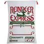 Large Christmas XMAS Hessian Santa Sack Stocking Bag Reindeer Children Gifts Bag, Cream - Reindeer Express (A) V474-462330
