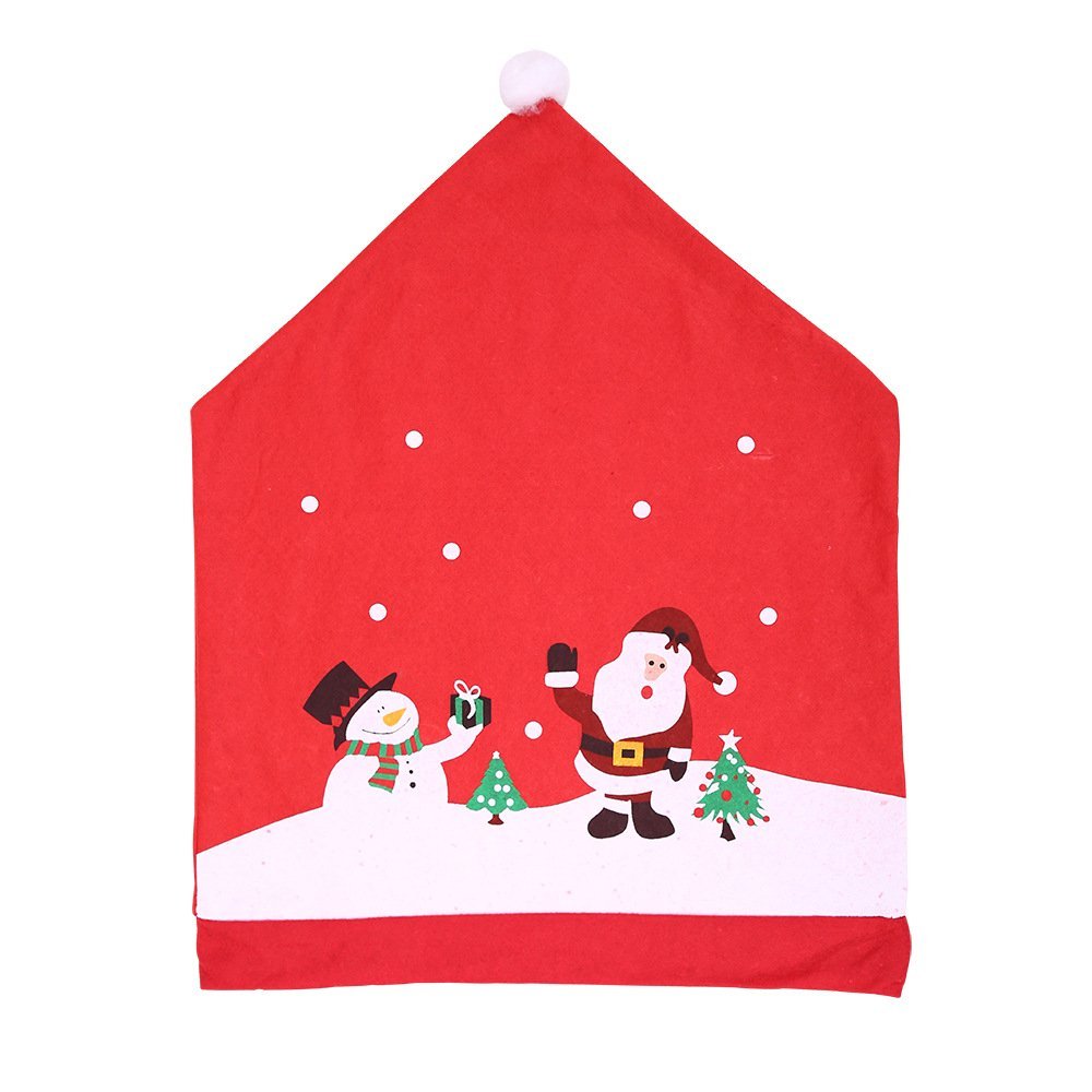 6-10x Christmas Santa Hat Chair Covers Table Cloth Dinner Home Decor Ornaments, Table Cloth (130x180 cm) V474-465730