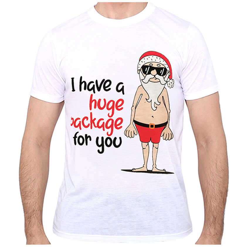 New Funny Adult Xmas Christmas T Shirt Tee Mens Womens 100% Cotton Jolly Ugly, I Have A Huge Package For You, V474-468656