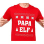 New Funny Adult Xmas Christmas T Shirt Tee Mens Womens 100% Cotton Jolly Ugly, Papa Elf, M V474-468684