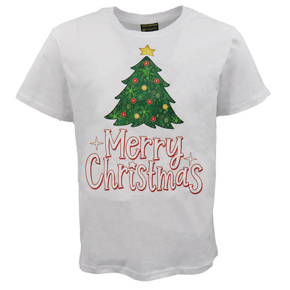 New Funny Adult Xmas Christmas T Shirt Tee Mens Womens 100% Cotton Jolly Ugly, Tree (White) B, L V474-469563