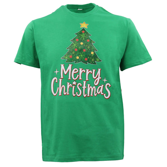 New Funny Adult Xmas Christmas T Shirt Tee Mens Womens 100% Cotton Jolly Ugly, Tree (Green) B, M V474-469568
