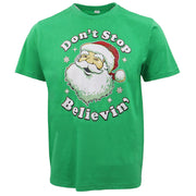 New Funny Adult Xmas Christmas T Shirt Tee Mens Womens 100% Cotton Jolly Ugly, Don't Stop Believin' (Green), S V474-469579
