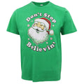 New Funny Adult Xmas Christmas T Shirt Tee Mens Womens 100% Cotton Jolly Ugly, Don't Stop Believin' (Green), L V474-469581