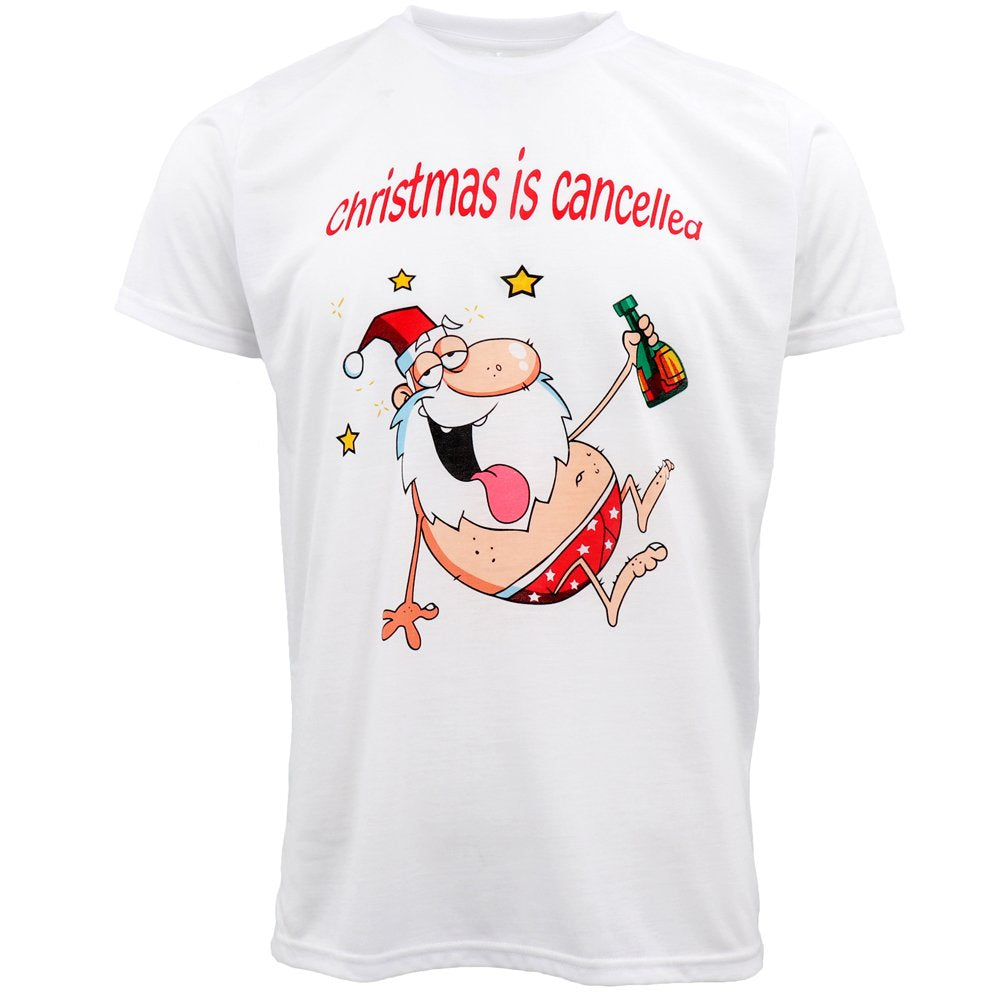 New Funny Adult Xmas Christmas T Shirt Tee Mens Womens 100% Cotton Jolly Ugly, Don't Stop Believin' (White), V474-469585