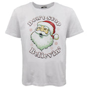 New Funny Adult Xmas Christmas T Shirt Tee Mens Womens 100% Cotton Jolly Ugly, Don't Stop Believin' (White), L V474-469588