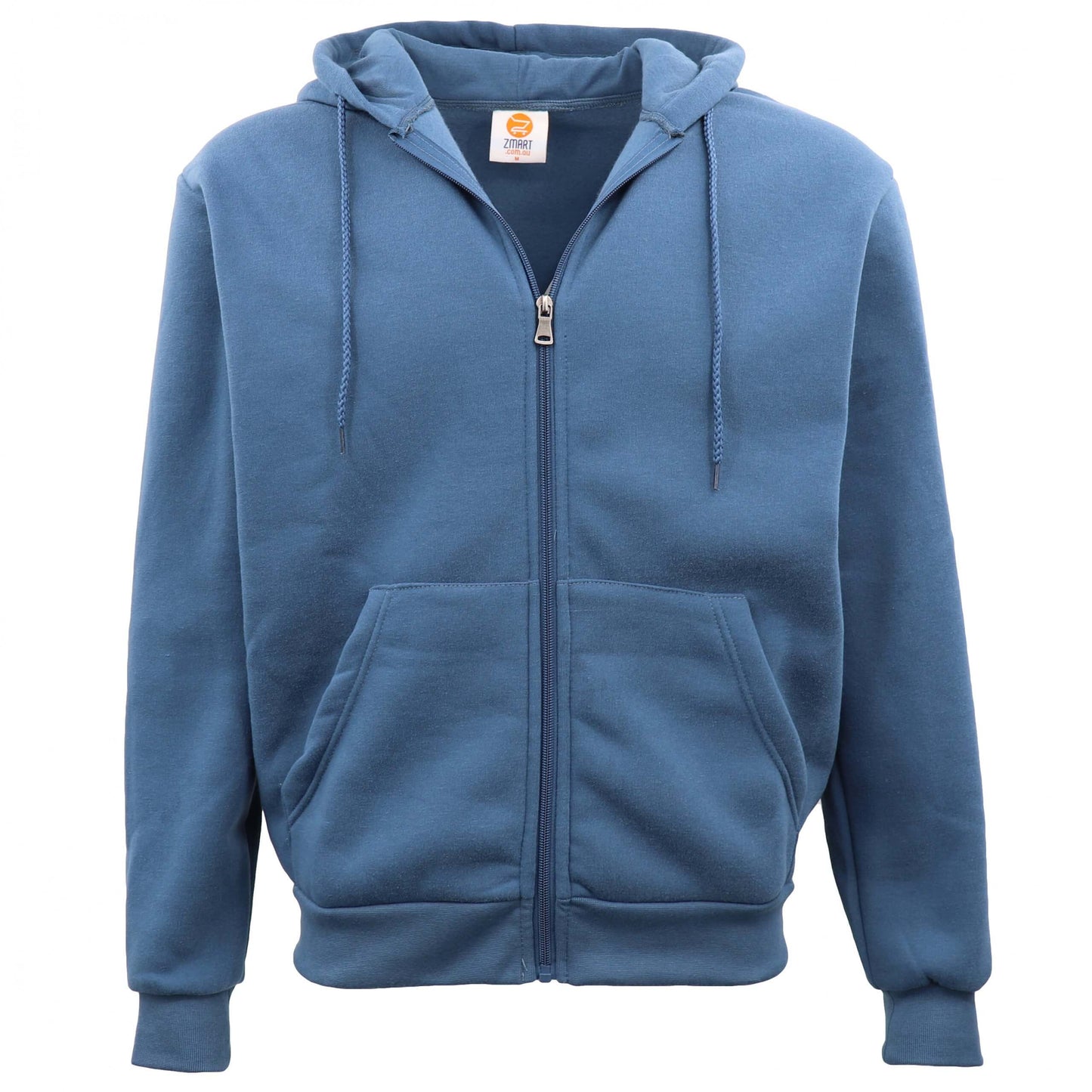 Adult Unisex Zip Plain Fleece Hoodie Hooded Jacket Mens Sweatshirt Jumper XS-8XL, Dusty Blue, 4XL V474-483026