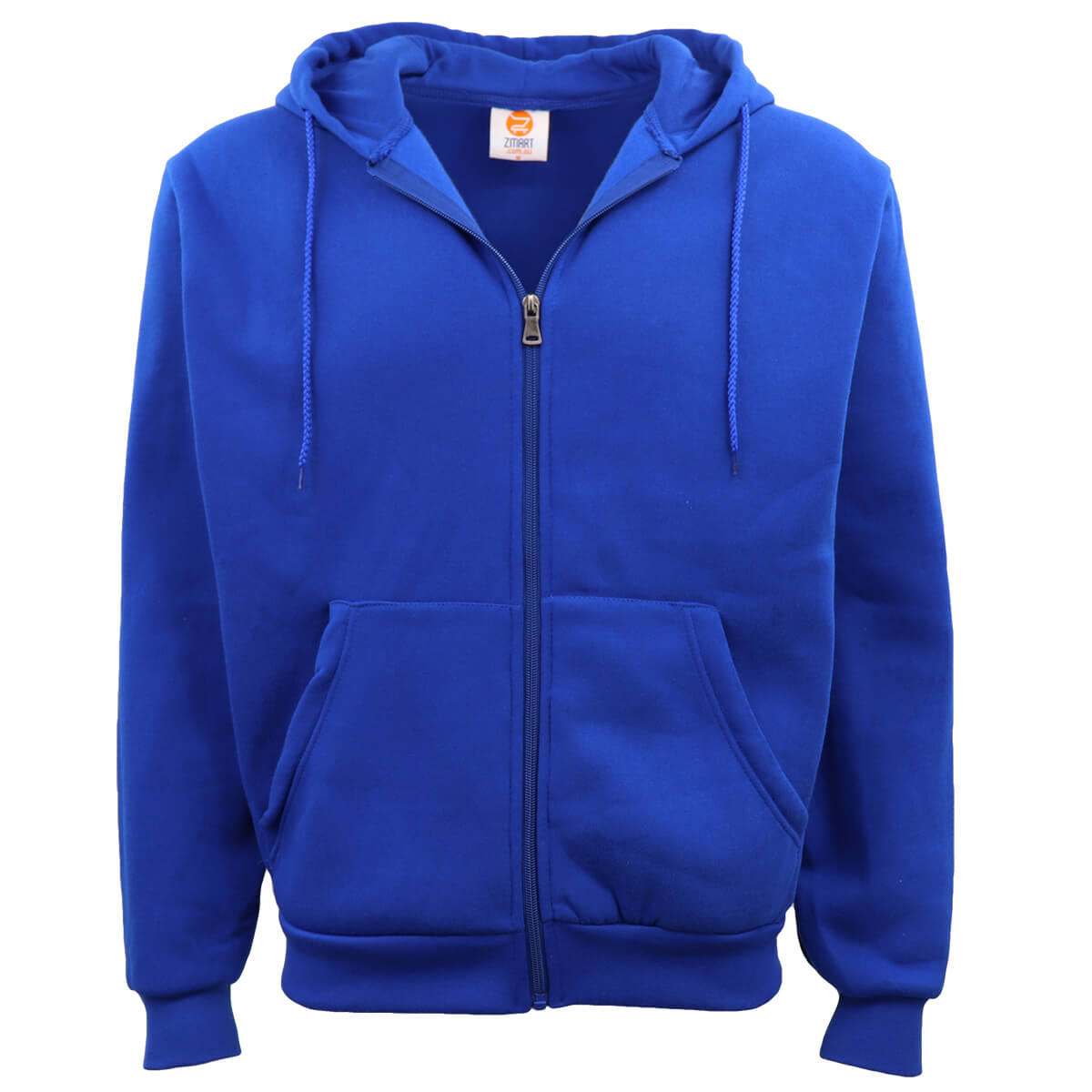 Adult Unisex Zip Plain Fleece Hoodie Hooded Jacket Mens Sweatshirt Jumper XS-8XL, Royal Blue, 5XL V474-483037