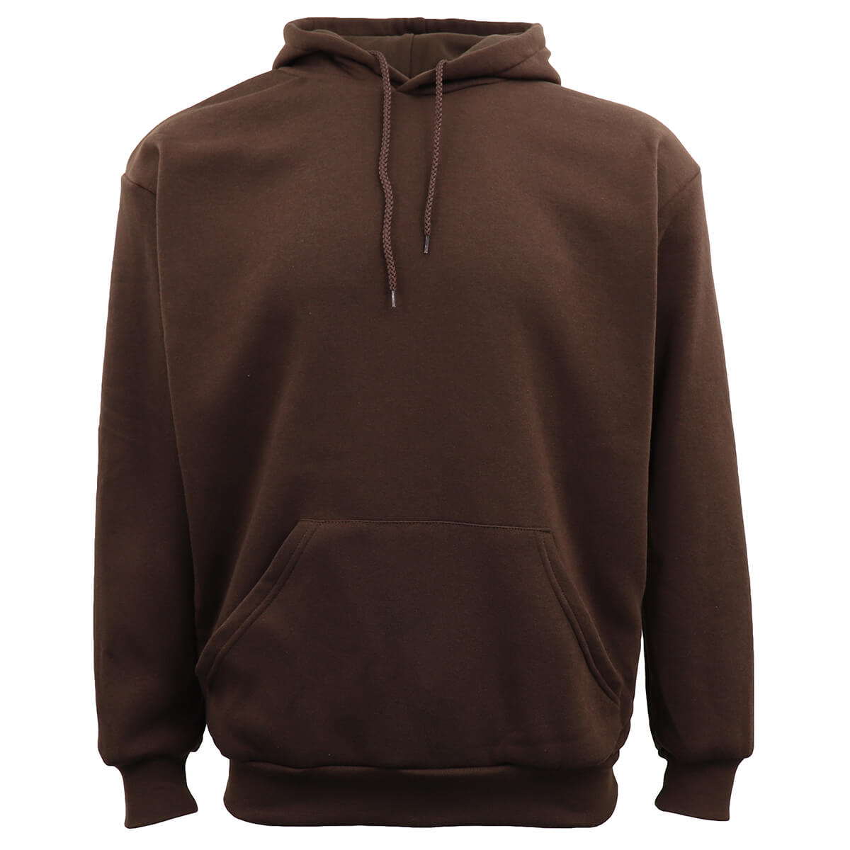 Adult Unisex Men's Basic Plain Hoodie Pullover Sweater Sweatshirt Jumper XS-8XL, Brown, 3XL V474-483655