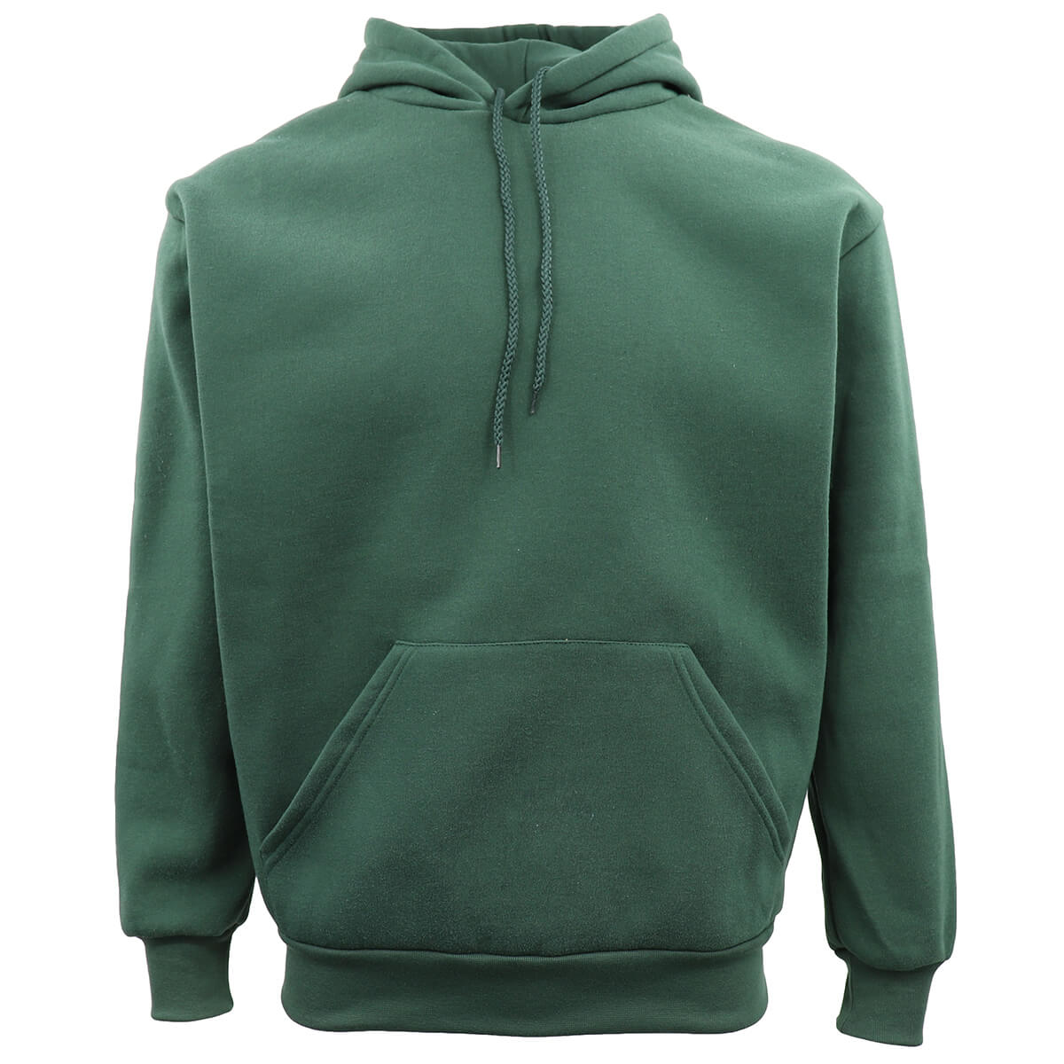 Adult Unisex Men's Basic Plain Hoodie Pullover Sweater Sweatshirt Jumper XS-8XL, Dark Green, XL V474-483662