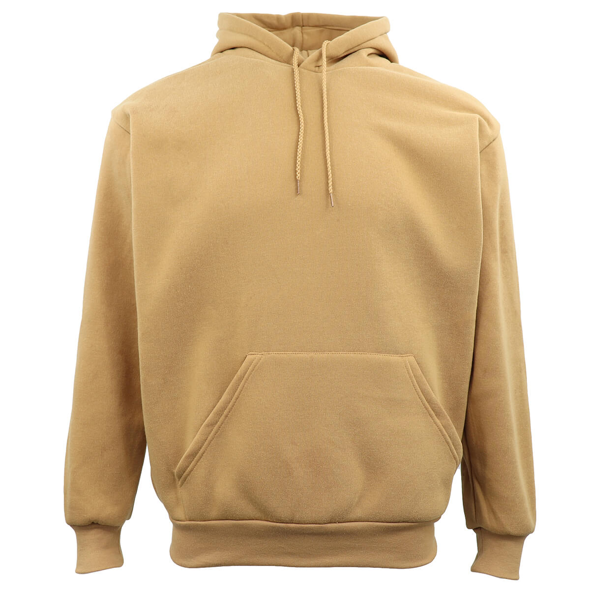 Adult Unisex Men's Basic Plain Hoodie Pullover Sweater Sweatshirt Jumper XS-8XL, Tan, 6XL V474-483685