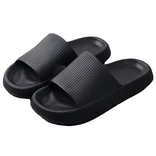 Pillow Slides Sandals Non-Slip Ultra Soft Slippers Cloud Shower EVA Home Shoes, Black, 40/41 V474-483975