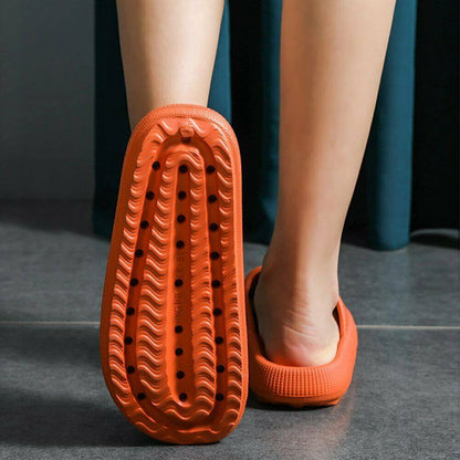 Pillow Slides Sandals Non-Slip Ultra Soft Slippers Cloud Shower EVA Home Shoes, Black, 42/43 V474-483976
