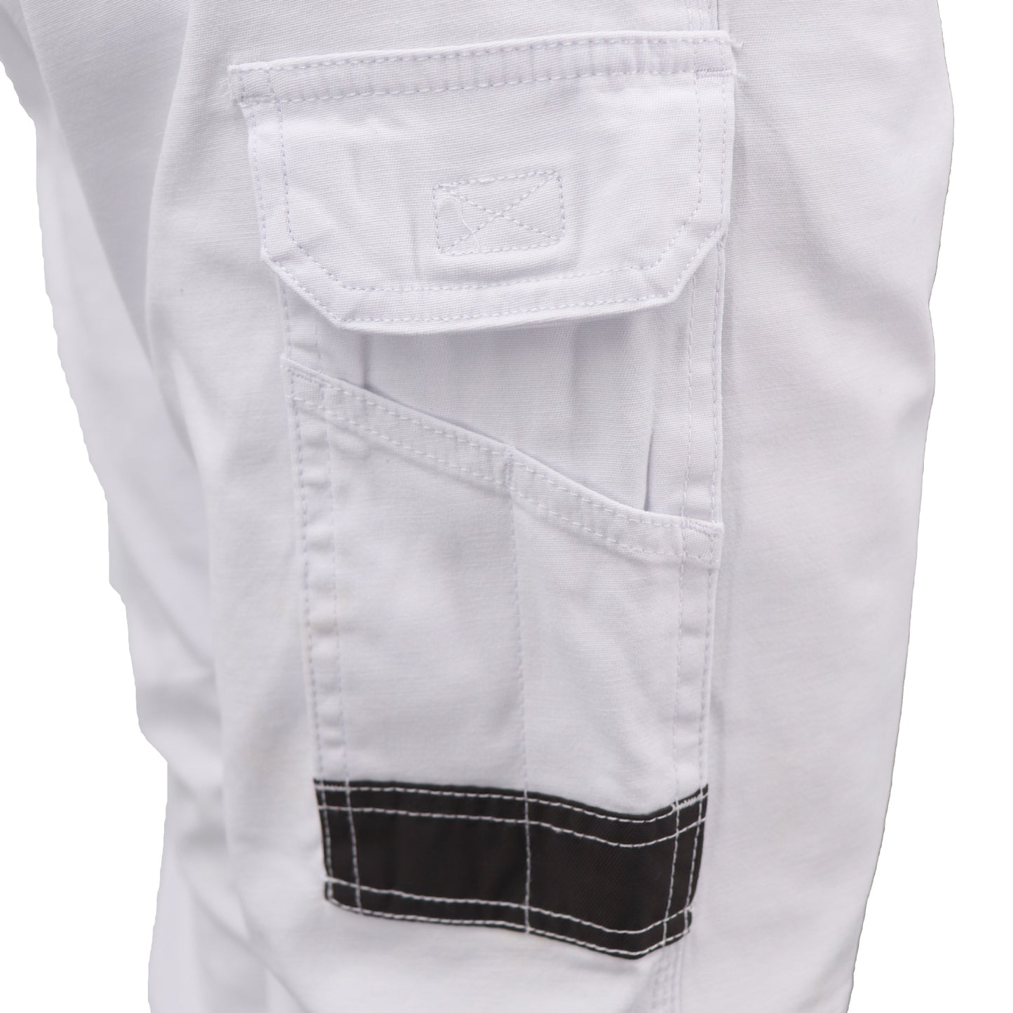 Men's Cargo Cotton Drill Work Pants UPF 50+ 13 Pockets Tradies Workwear Trousers, Black, 34 V474-497036