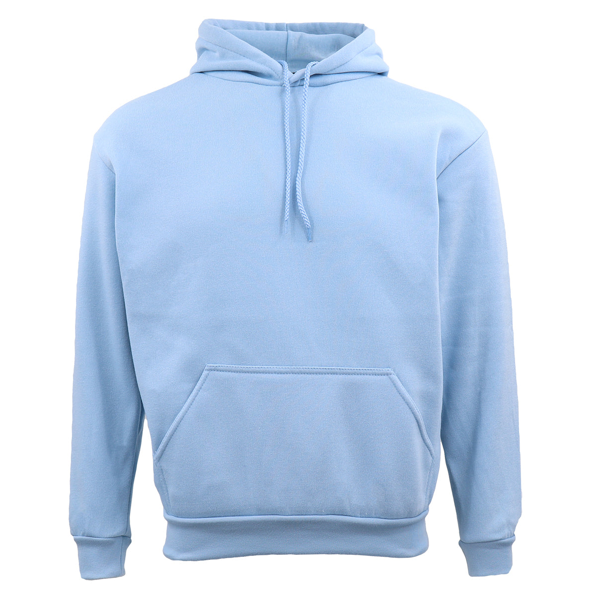 Adult Unisex Men's Basic Plain Hoodie Pullover Sweater Sweatshirt Jumper XS-8XL, Light Blue, L V474-508519