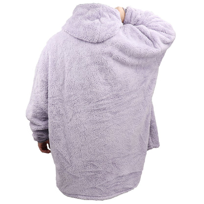 Oversized Soft Pullover Plain Hoodie Warm Fleece Blanket Plush Winter Sweatshirt, Watermelon Red, Adult V474-512347