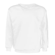 New Adult Unisex Plain Pullover Fleece Jumper Mens Long Sleeve Crew Neck Sweater, White, 6XL