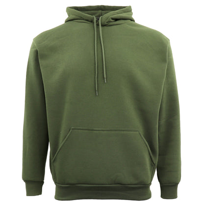 Adult Unisex Men's Basic Plain Hoodie Pullover Sweater Sweatshirt Jumper XS-8XL, Olive, 6XL V474-512946