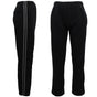 Men's Fleece Casual Sports Track Pants w Zip Pocket Striped Sweat Trousers S-6XL, Black w Grey Stripes, L V474-513678