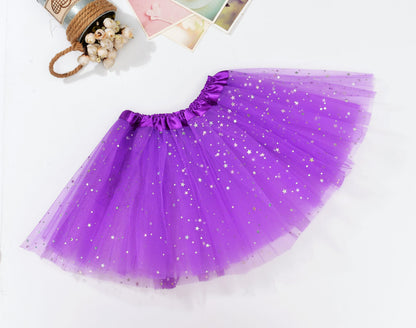 Sequin Tulle Tutu Skirt Ballet Kids Princess Dressup Party Baby Girls Dance Wear, Purple, Adults V474-522683