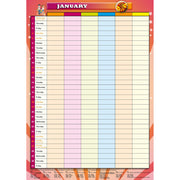 Family Organiser - 2023 Rectangle Wall Calendar 16 Months Planner New Year Gift V474-544963