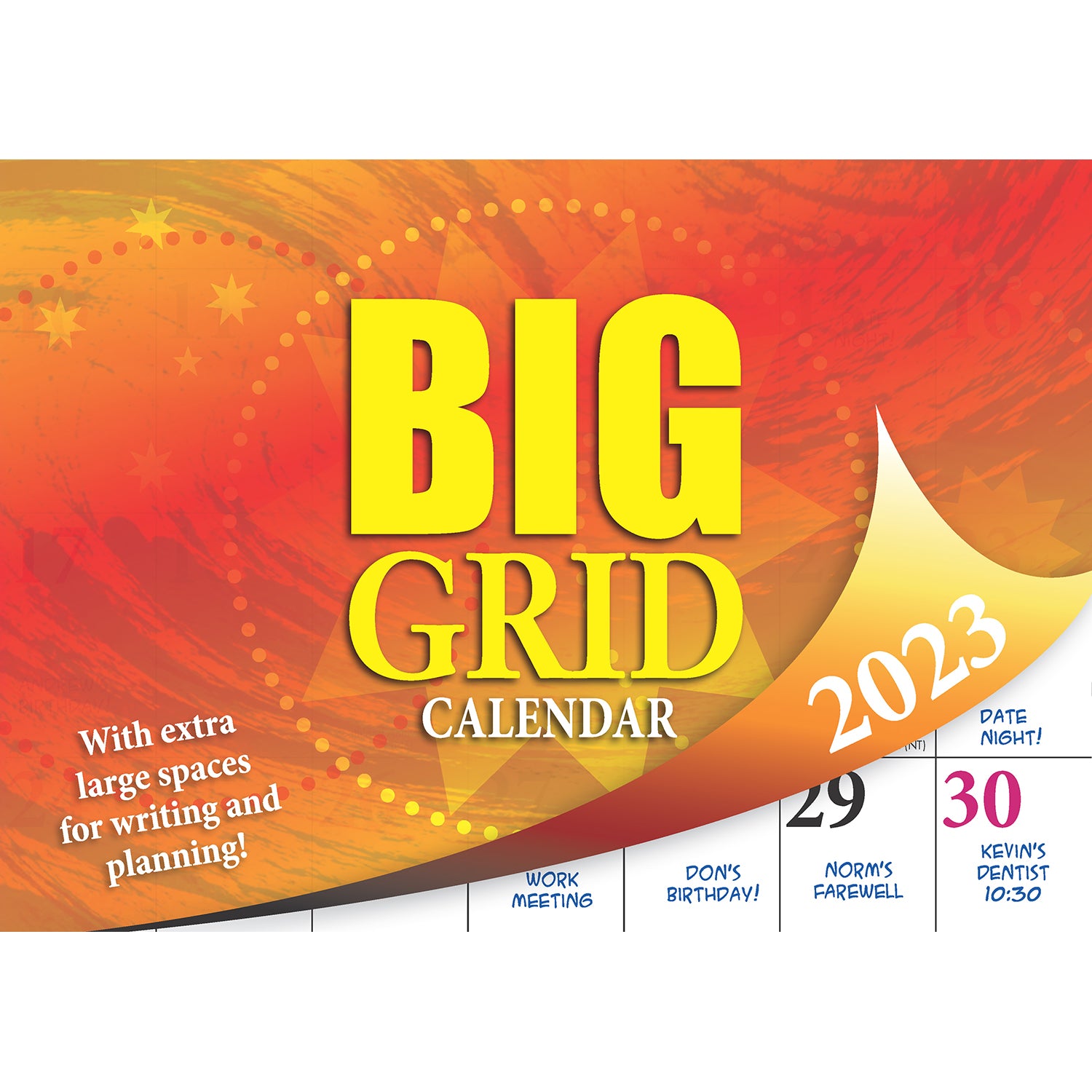 Big Grid 2023 Rectangle Wall Calendar 16 Months Planner New Year Christmas Gift V474-544964