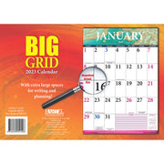 Big Grid 2023 Rectangle Wall Calendar 16 Months Planner New Year Christmas Gift V474-544964