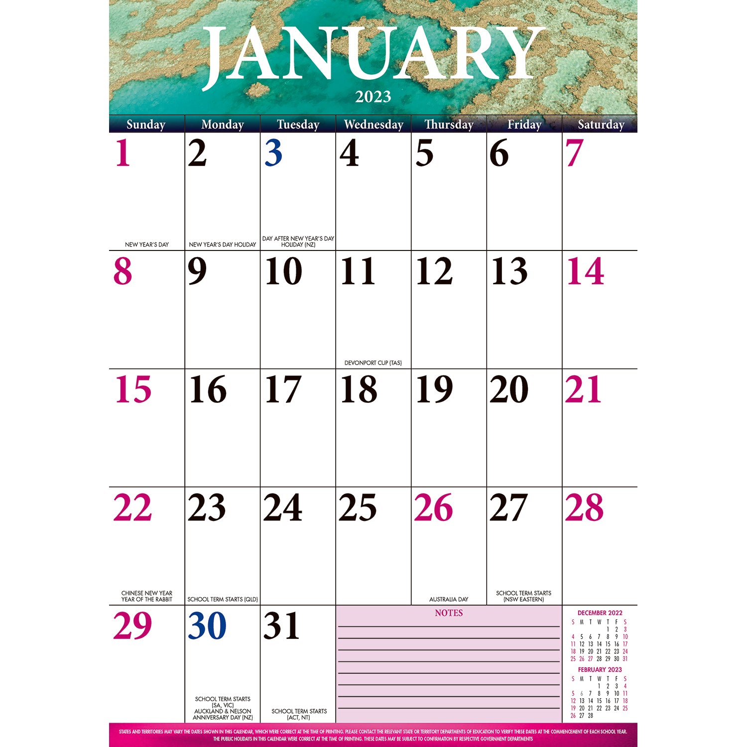 Big Grid 2023 Rectangle Wall Calendar 16 Months Planner New Year Christmas Gift V474-544964