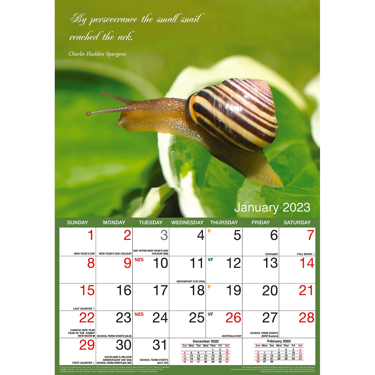 Inspirational - 2023 Rectangle Wall Calendar 16 Months Planner New Year Gift V474-544967
