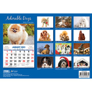 Adorable Dogs - 2023 Rectangle Wall Calendar 16 Months Planner New Year Gift V474-544968