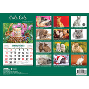 Cute Cats 2023 Rectangle Wall Calendar 16 Months Planner New Year Christmas Gift V474-544969