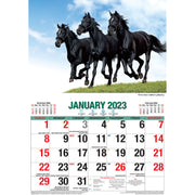 Horses - 2023 Rectangle Wall Calendar 16 Months Planner New Year Christmas Gift V474-544972