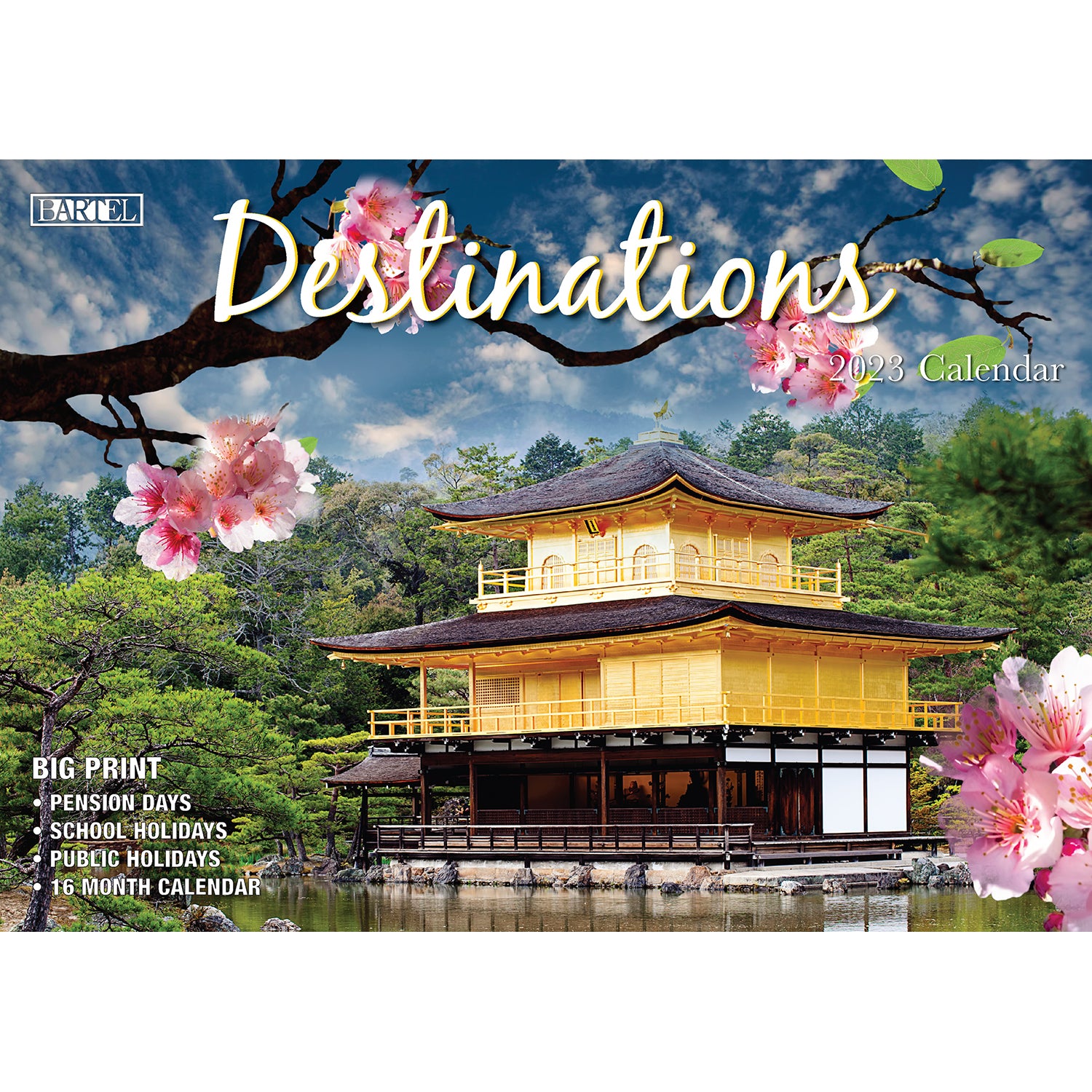 Destinations - 2023 Rectangle Wall Calendar 16 Months Planner New Year Gift V474-544975