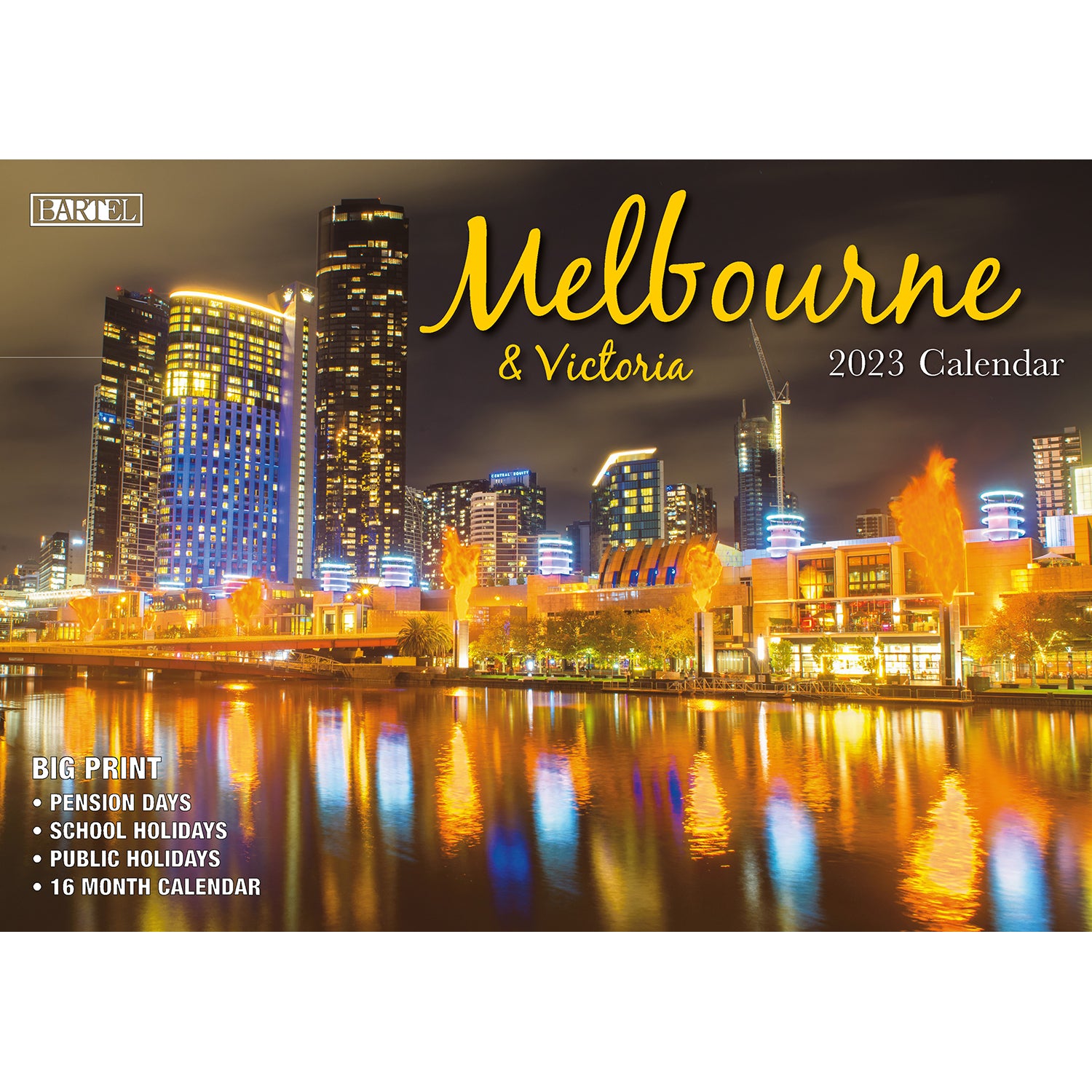 Melbourne & Victoria 2023 Rectangle Wall Calendar 16 Month Planner New Year Gift V474-544981