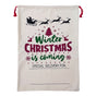 Large Christmas XMAS Hessian Santa Sack Stocking Bag Reindeer Children Gifts Bag, Cream - Winter Is Coming V474-546945