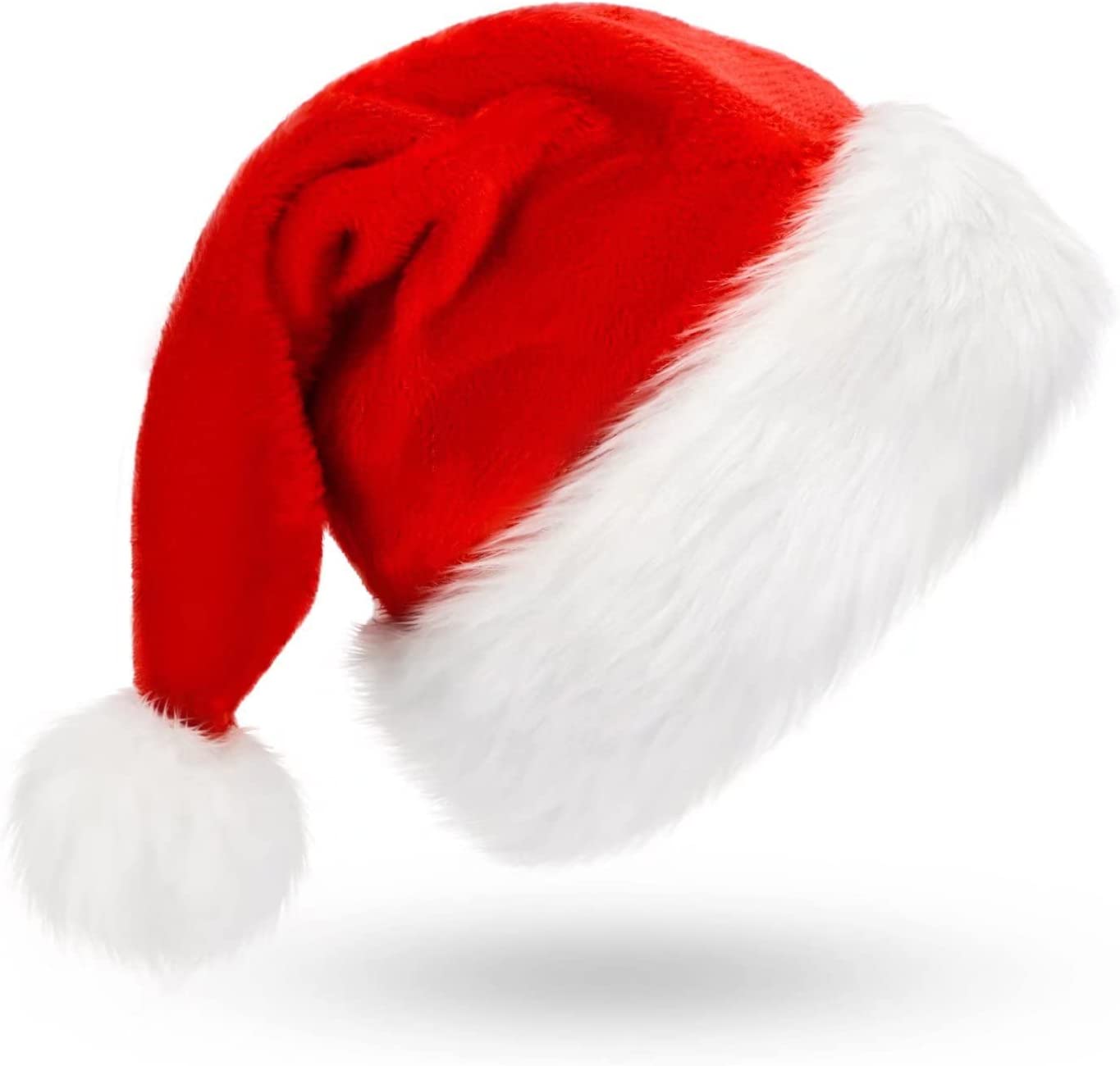 Christmas Unisex Adults Kids Novelty Hat Xmas Party Cap Santa Costume Dress Up, Plush Santa Hat V474-551882
