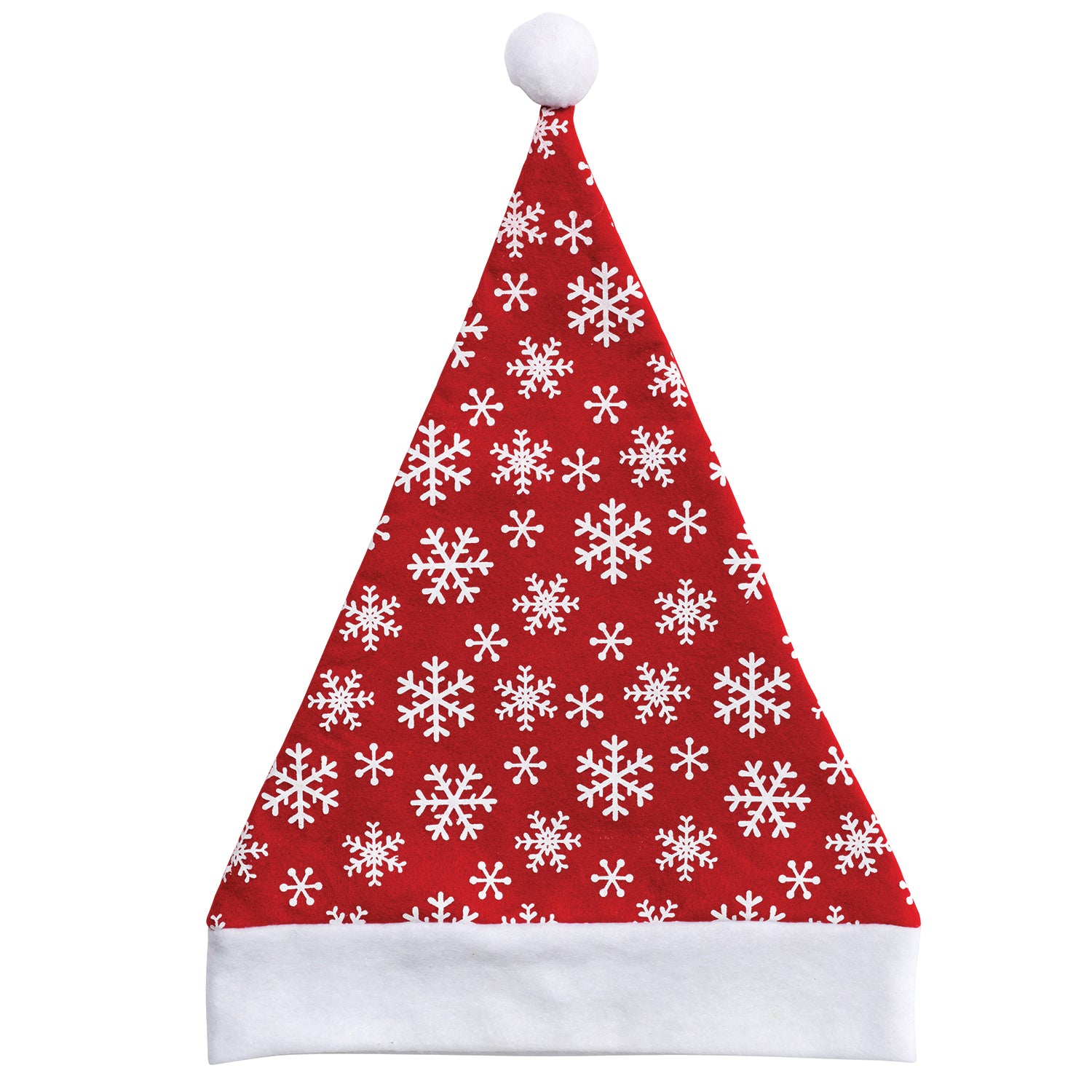 Christmas Unisex Adults Kids Novelty Hat Xmas Party Cap Santa Costume Dress Up, Santa Hat - Snowflakes V474-551890
