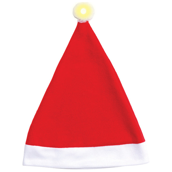 Christmas Unisex Adults Kids Novelty Hat Xmas Party Cap Santa Costume Dress Up, Santa Hat w LED Light V474-551892