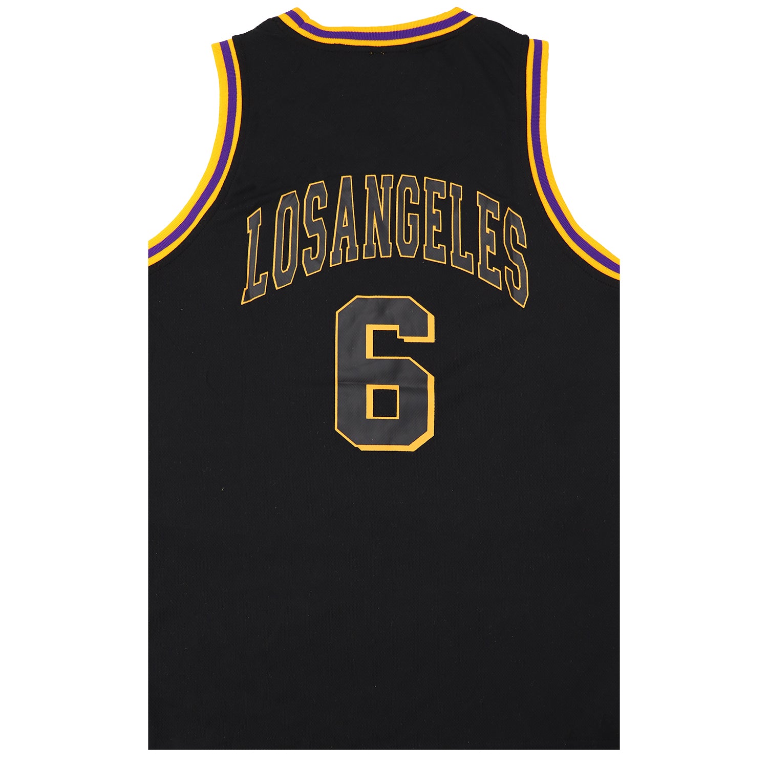 New Men's Basketball Jersey Sports T Shirt Tee Vest Tops Gym Chicago Los Angeles, Black - Los Angeles 6, XL V474-555082