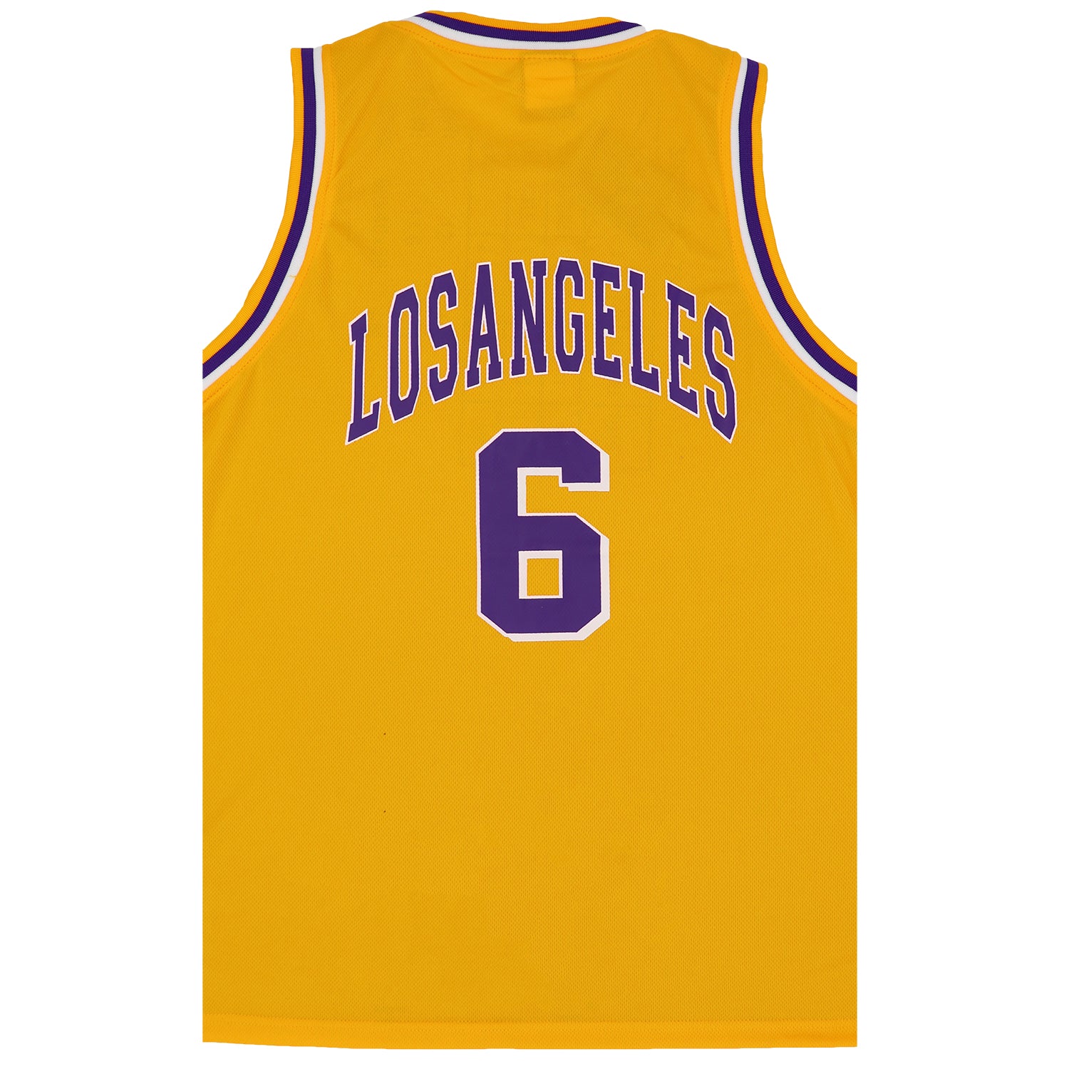New Men's Basketball Jersey Sports T Shirt Tee Vest Tops Gym Chicago Los Angeles, Yellow - Los Angeles 6, M V474-555093