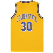 New Men's Basketball Jersey Sports T Shirt Tee Vest Tops Gym Chicago Los Angeles, Yellow - Golden State 30, 3XL
