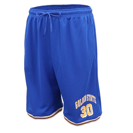 Men's Basketball Sports Shorts Gym Jogging Swim Board Boxing Sweat Casual Pants, Blue - Golden State 30, L V474-555124